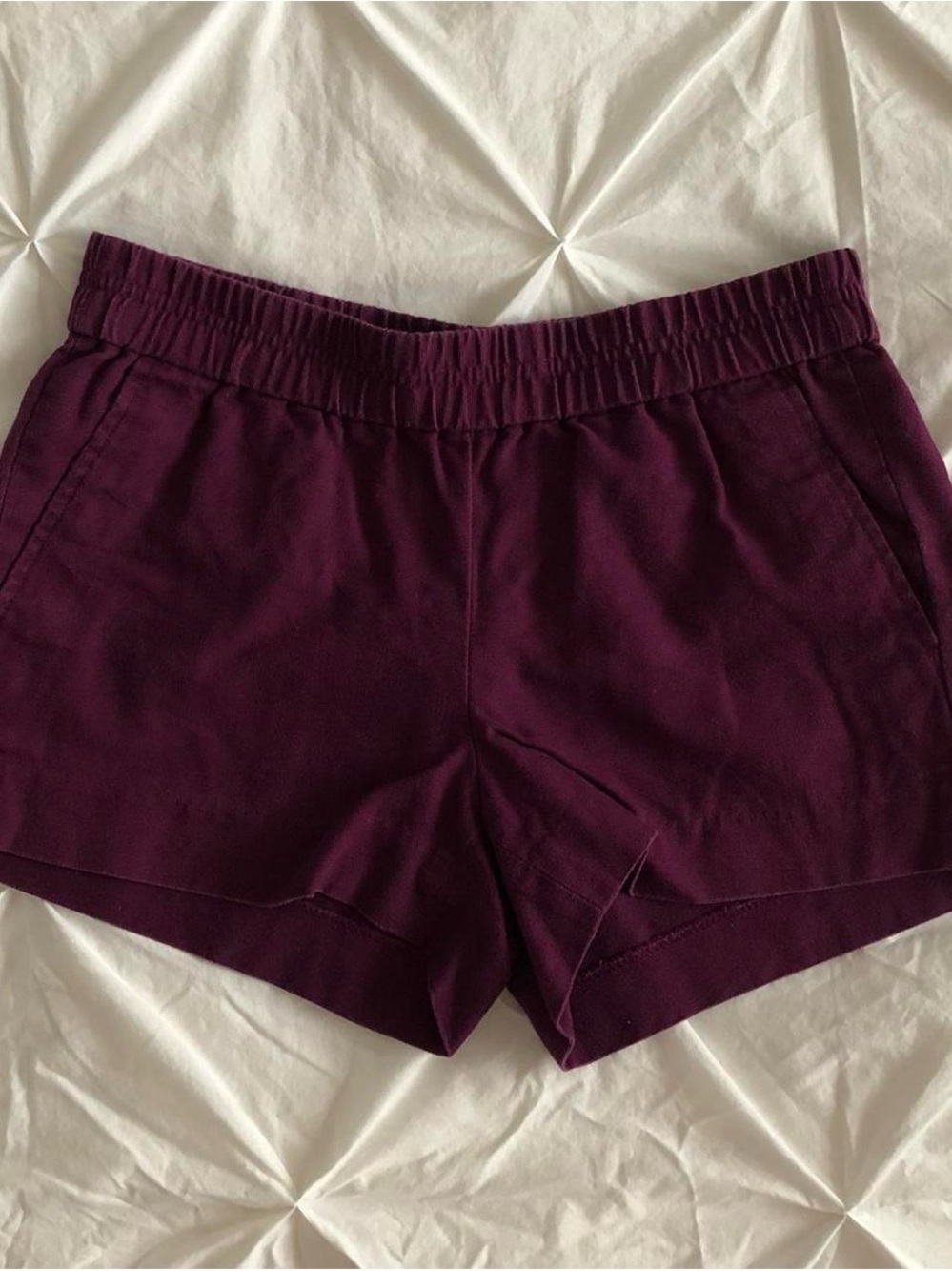 j crew elastic waist canvas shorts